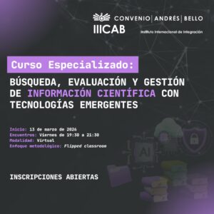 Curso especialidad: Búsqueda, evaluación y gestión de información científica con tecnologías emergentes